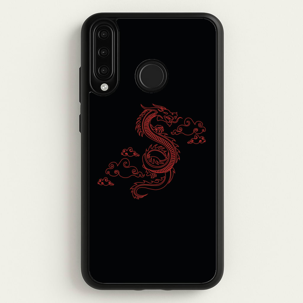 Red - Dragon Patterns  - Dragon Patterns Phone Case for Huawei P30 Lite
