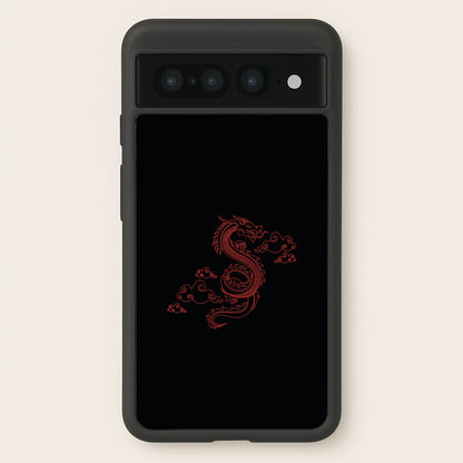 Red - Dragon Patterns  - Dragon Patterns Phone Case for Google Pixel 7 Pro