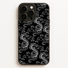 Black And White Dragon Pattern Phone Case