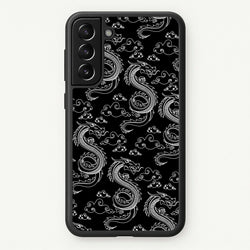 Black And White Dragon Pattern  - Dragon Patterns Phone Case for Galaxy S21