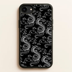 Black And White Dragon Pattern  - Dragon Patterns Phone Case for iPhone 6 / 7 / 8 / SE