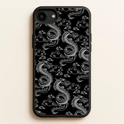 Black And White Dragon Pattern  - Dragon Patterns Phone Case for iPhone 6 / 7 / 8 / SE