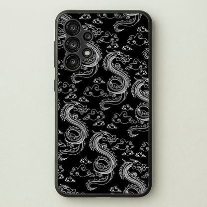 Black And White Dragon Pattern  - Dragon Patterns Phone Case for Galaxy A13