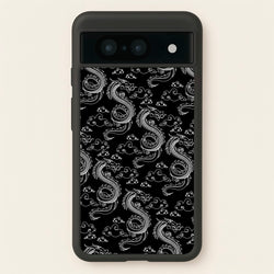 Black And White Dragon Pattern  - Dragon Patterns Phone Case for Google Pixel 8