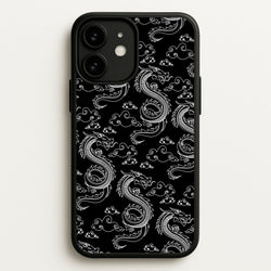 Black And White Dragon Pattern  - Dragon Patterns Phone Case for iPhone 11