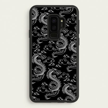Black And White Dragon Pattern  - Dragon Patterns Phone Case for Galaxy S9 Plus