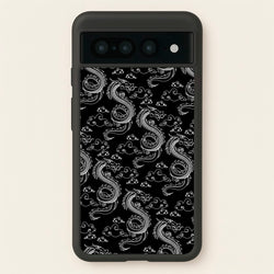 Black And White Dragon Pattern  - Dragon Patterns Phone Case for Google Pixel 7 Pro