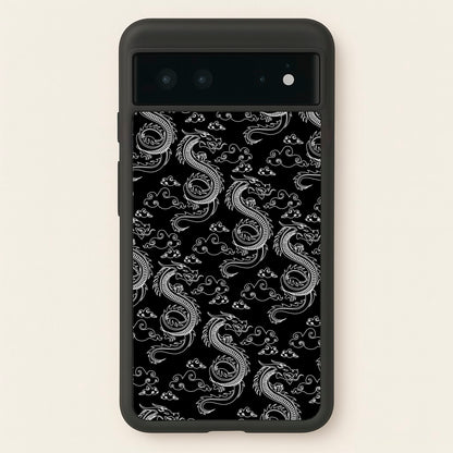 Black And White Dragon Pattern  - Dragon Patterns Phone Case for Google Pixel 6