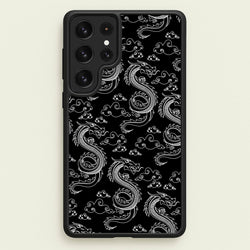 Black And White Dragon Pattern  - Dragon Patterns Phone Case for Galaxy S23 Ultra