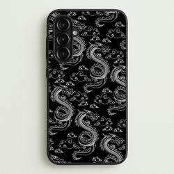 Black And White Dragon Pattern  - Dragon Patterns Phone Case for Galaxy A16