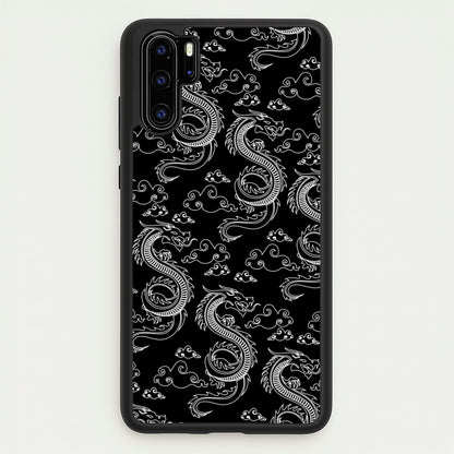 Black And White Dragon Pattern  - Dragon Patterns Phone Case for Huawei P30 Pro