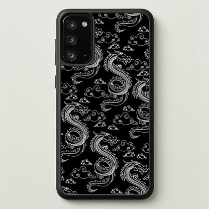 Black And White Dragon Pattern  - Dragon Patterns Phone Case for Galaxy Note 20