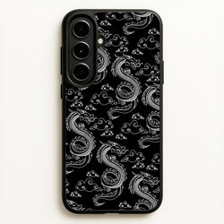 Black And White Dragon Pattern  - Dragon Patterns Phone Case for Galaxy A56