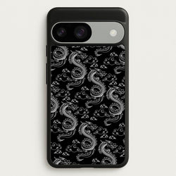 Black And White Dragon Pattern  - Dragon Patterns Phone Case for Google Pixel 9 / 9 Pro