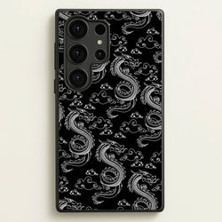 Black And White Dragon Pattern  - Dragon Patterns Phone Case for Galaxy S25 Ultra