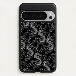 Black And White Dragon Pattern  - Dragon Patterns Phone Case for Google Pixel 9 Pro XL
