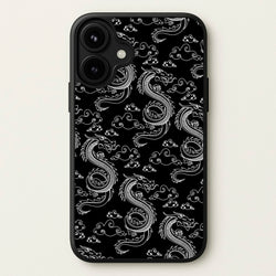 Black And White Dragon Pattern Phone Case for iPhone 17
