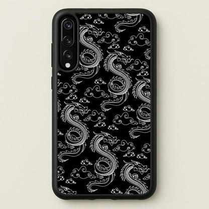 Black And White Dragon Pattern  - Dragon Patterns Phone Case for Huawei P20 Pro