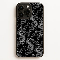 Black And White Dragon Pattern  - Dragon Patterns Phone Case for iPhone 12 Pro Max