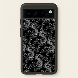 Black And White Dragon Pattern  - Dragon Patterns Phone Case for Google Pixel 8 Pro