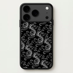 Black And White Dragon Pattern Phone Case for iPhone 17 Pro Max