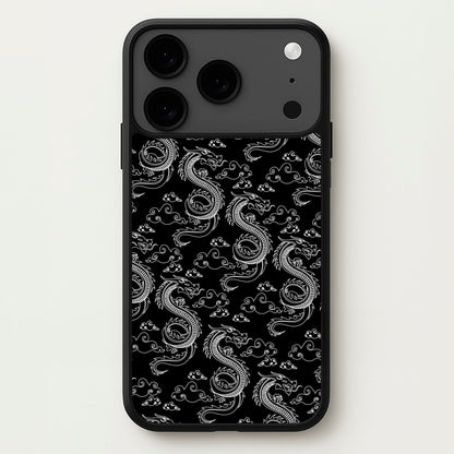 Black And White Dragon Pattern Phone Case for iPhone 17 Pro Max