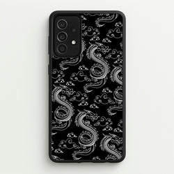 Black And White Dragon Pattern  - Dragon Patterns Phone Case for Galaxy A52 / A52s