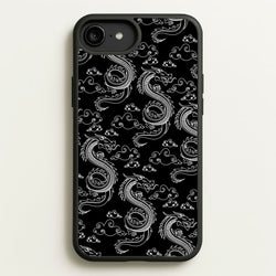 Black And White Dragon Pattern  - Dragon Patterns Phone Case for iPhone 6 Plus / 7 Plus / 8 Plus