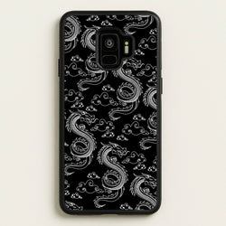Black And White Dragon Pattern  - Dragon Patterns Phone Case for Galaxy S9