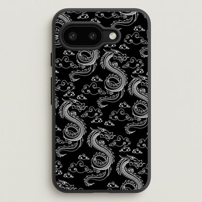 Black And White Dragon Pattern  - Dragon Patterns Phone Case for Google Pixel 9a