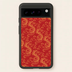 Red And Gold Dragon Pattern  - Dragon Patterns Phone Case for Google Pixel 8 Pro