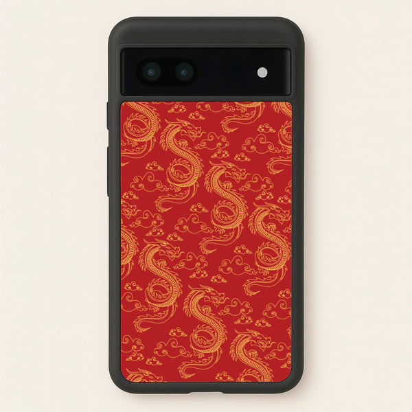Red And Gold Dragon Pattern  - Dragon Patterns Phone Case for Google Pixel 6a
