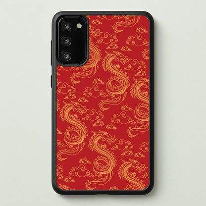 Red And Gold Dragon Pattern  - Dragon Patterns Phone Case for Galaxy S20FE