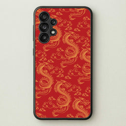 Red And Gold Dragon Pattern  - Dragon Patterns Phone Case for Galaxy A13