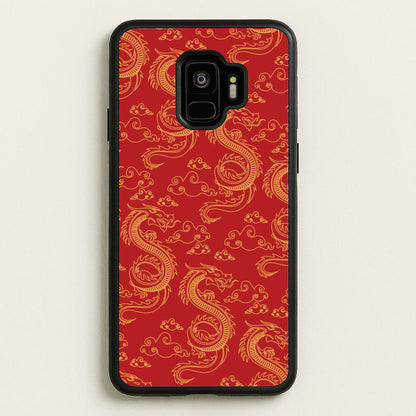 Red And Gold Dragon Pattern  - Dragon Patterns Phone Case for Galaxy S9