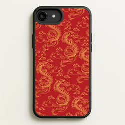 Red And Gold Dragon Pattern  - Dragon Patterns Phone Case for iPhone 6 Plus / 7 Plus / 8 Plus