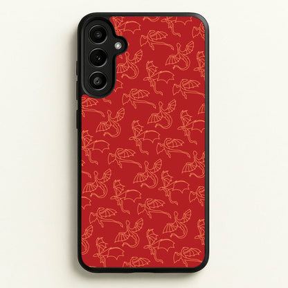 Flying Dragons - Dragon Patterns  - Dragon Patterns Phone Case for Galaxy A34