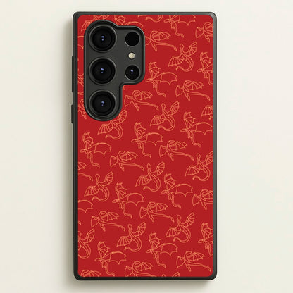 Flying Dragons - Dragon Patterns  - Dragon Patterns Phone Case for Galaxy S25 Ultra