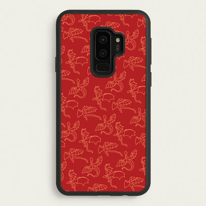 Flying Dragons - Dragon Patterns  - Dragon Patterns Phone Case for Galaxy S9 Plus