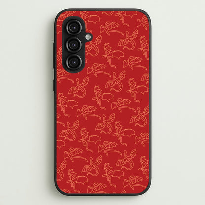Flying Dragons - Dragon Patterns  - Dragon Patterns Phone Case for Galaxy S23FE