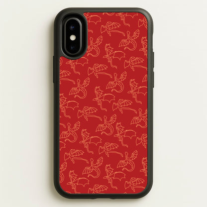 Flying Dragons - Dragon Patterns  - Dragon Patterns Phone Case for iPhone X / XS