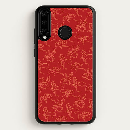 Flying Dragons - Dragon Patterns  - Dragon Patterns Phone Case for Huawei P30 Lite