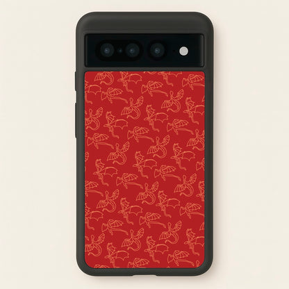 Flying Dragons - Dragon Patterns  - Dragon Patterns Phone Case for Google Pixel 7 Pro