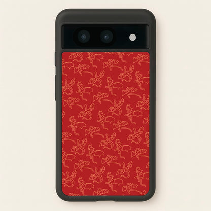 Flying Dragons - Dragon Patterns  - Dragon Patterns Phone Case for Google Pixel 8a