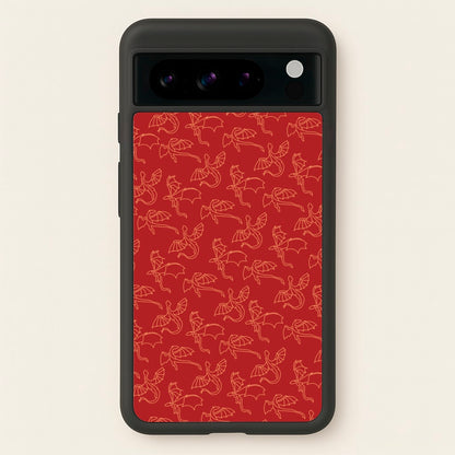 Flying Dragons - Dragon Patterns  - Dragon Patterns Phone Case for Google Pixel 8 Pro