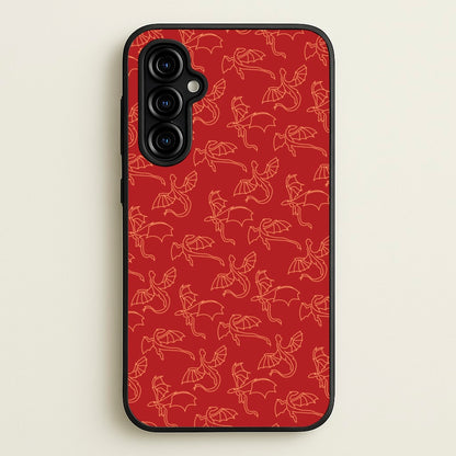 Flying Dragons - Dragon Patterns  - Dragon Patterns Phone Case for Galaxy A54