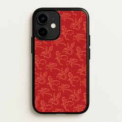 Flying Dragons - Dragon Patterns  - Dragon Patterns Phone Case for iPhone 12 Mini