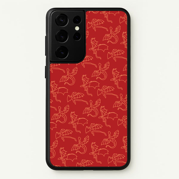 Flying Dragons - Dragon Patterns  - Dragon Patterns Phone Case for Galaxy S21 Ultra