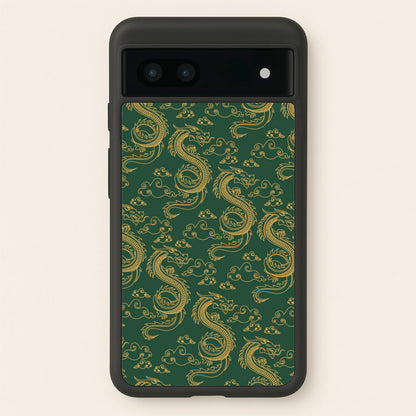 Green And Gold Dragon Pattern  - Dragon Patterns Phone Case for Google Pixel 6a