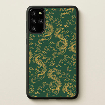 Green And Gold Dragon Pattern  - Dragon Patterns Phone Case for Galaxy S20 Plus